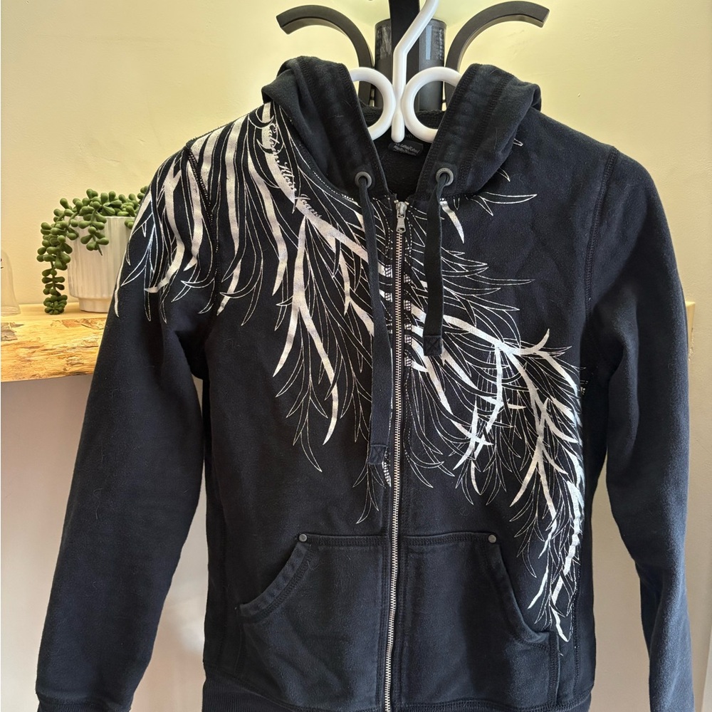 Calvin Klein Black Hoodie with White Accents